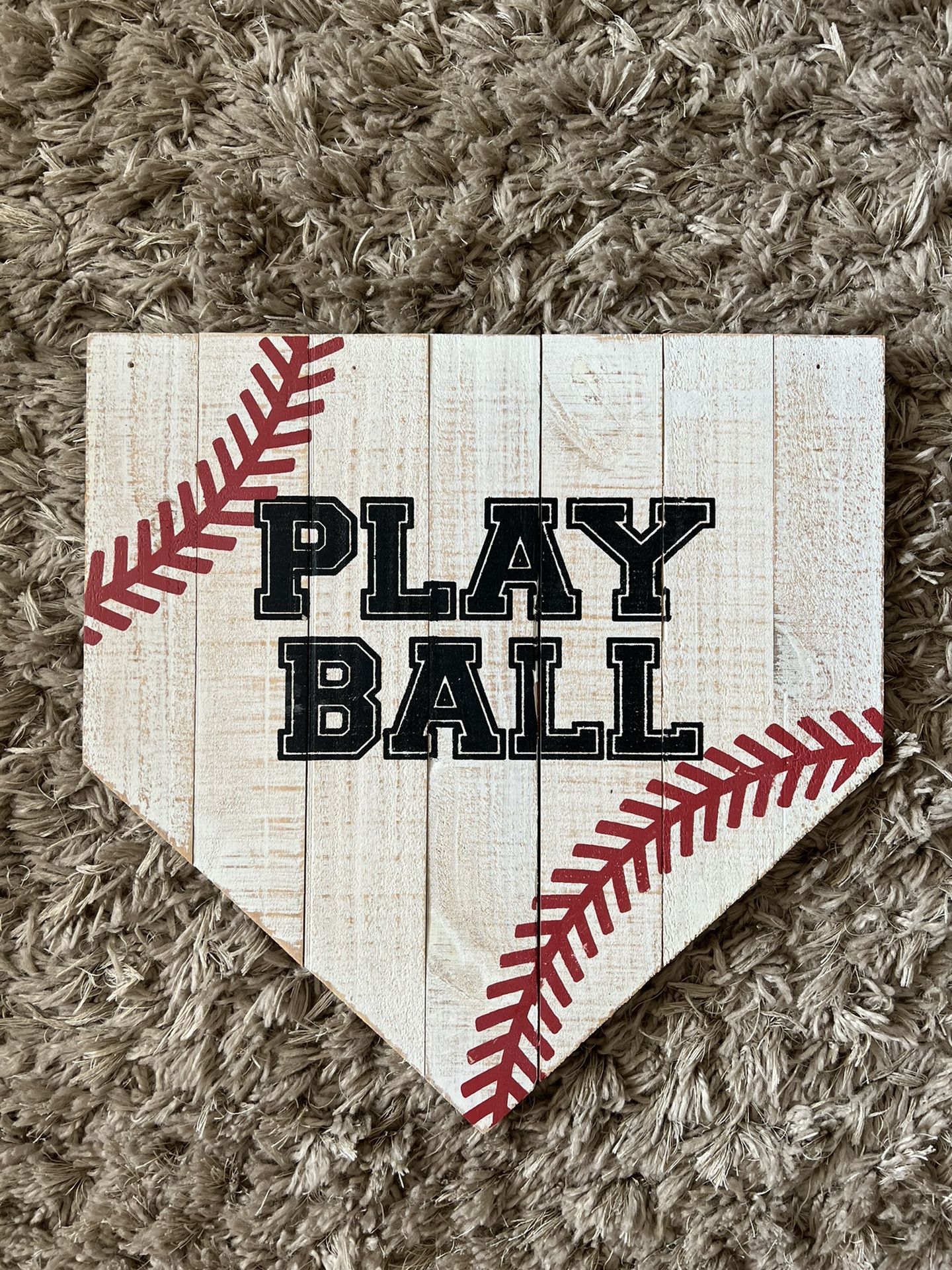 Baseball Wood Sign
