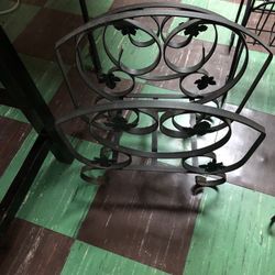Three Wrought Iron Magazine Racks Each $10