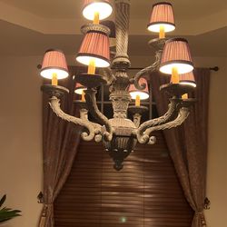 9 Light 2 Tier Chandelier