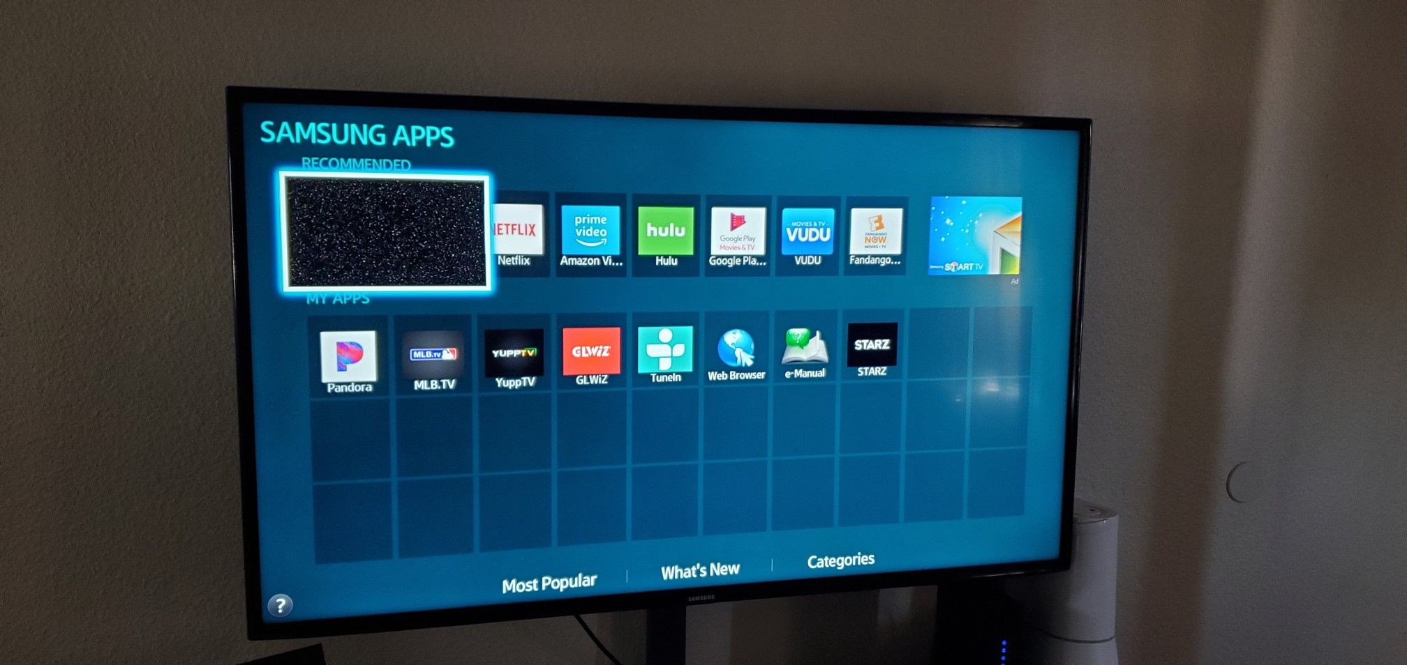 Samsung 55 inch smart TV with TV stand