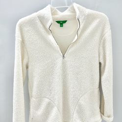Dip White Fleece Sweater Women’s Size Medium
