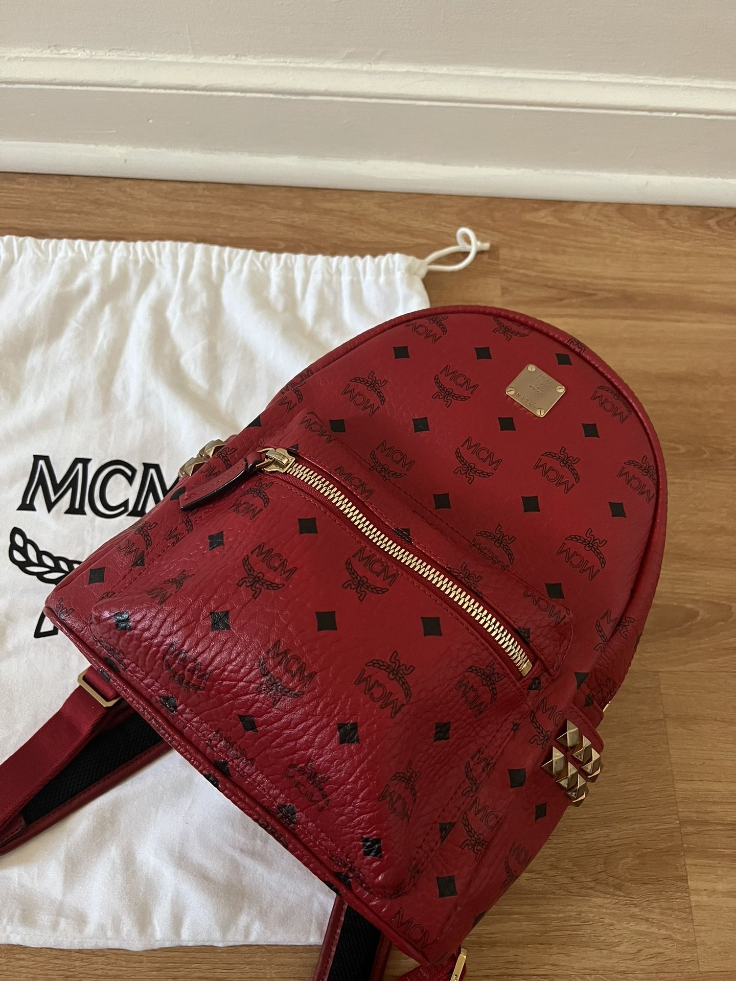 MCM visetos small side stud stark backpack