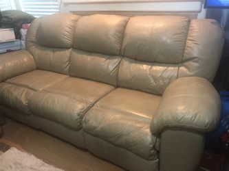 Leather Couch 2 Pieces Recliners