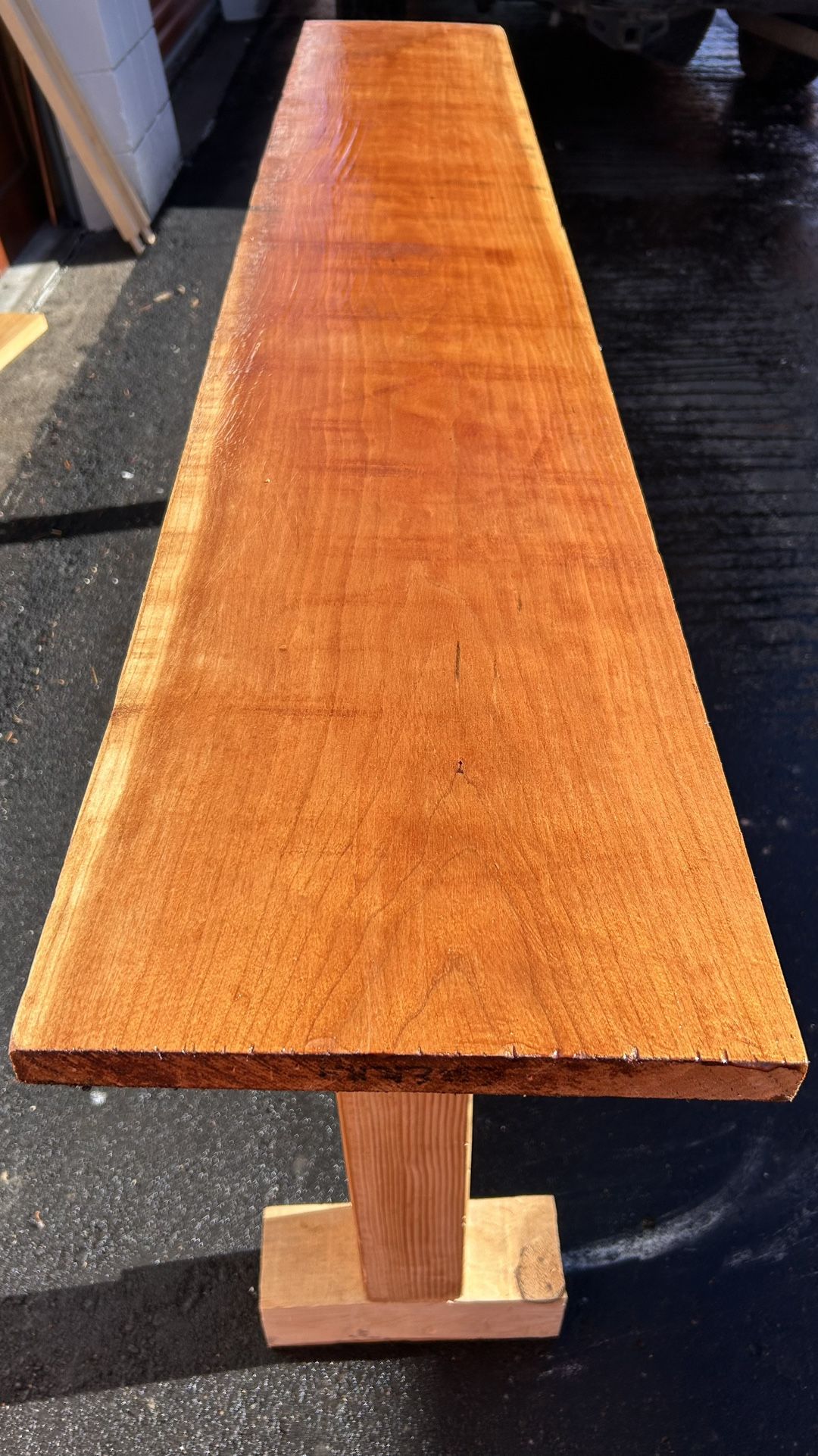 new handcraft solid cherry wood slab console table entry table L73”*W12”*H30”(address in description