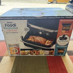 Ninja Foodi FlexBasket AirFryer w/ Dividable 11-qt MegaZone for Multi-Temp & times in each zone. NIB