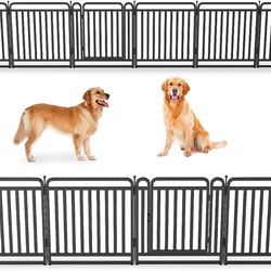 New Thickened Version Dog Playpen, 32 Inch Dog Fences for The Yard, Portable Outdoor Dog Playpen for Large/Medium/Small Dogs, Foldable Metal Dog playp