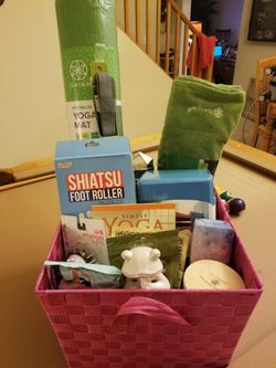 Yoga gift basket