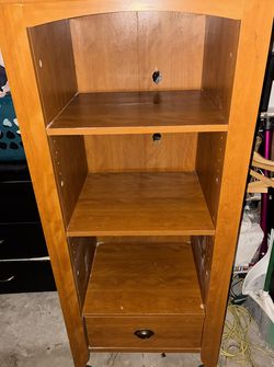 5 Foot Tall 3 Shelf Wood Cabinet