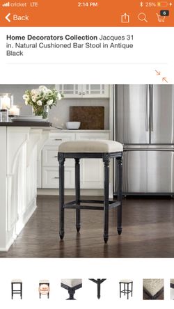 Home decorators collection Bar stool antique Black
