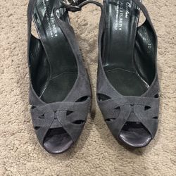 Grey Donald J Pliner  Peep Toe Shoes 
