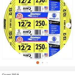 250 ft. 12/2 Solid Romex SIMpull CU NM-B W/G Wire