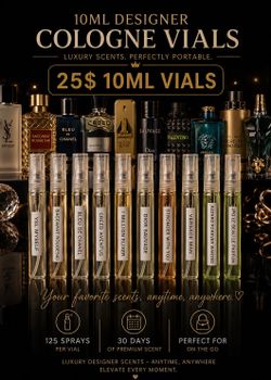 10ML COLOGNE VIALS 25$