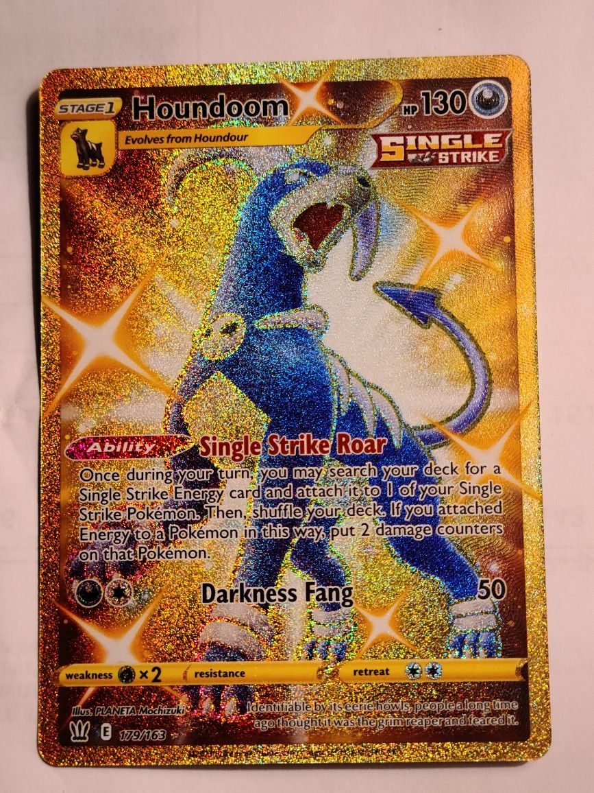 Secret Rare Shiny Houndoom Gold Card For Sale In North Las Vegas NV 