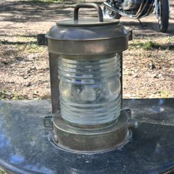 Early 1900s Vintage “Perko” Solid Brass Electric Era Masthead Lantern