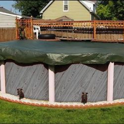 Buffalo Blizzard® Supreme Plus Green/Black Winter Cover for a 24' Round Pool


