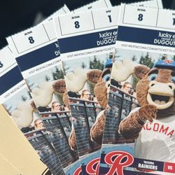 4 Rainiers Dugout Club Tickets Sunday 6/15