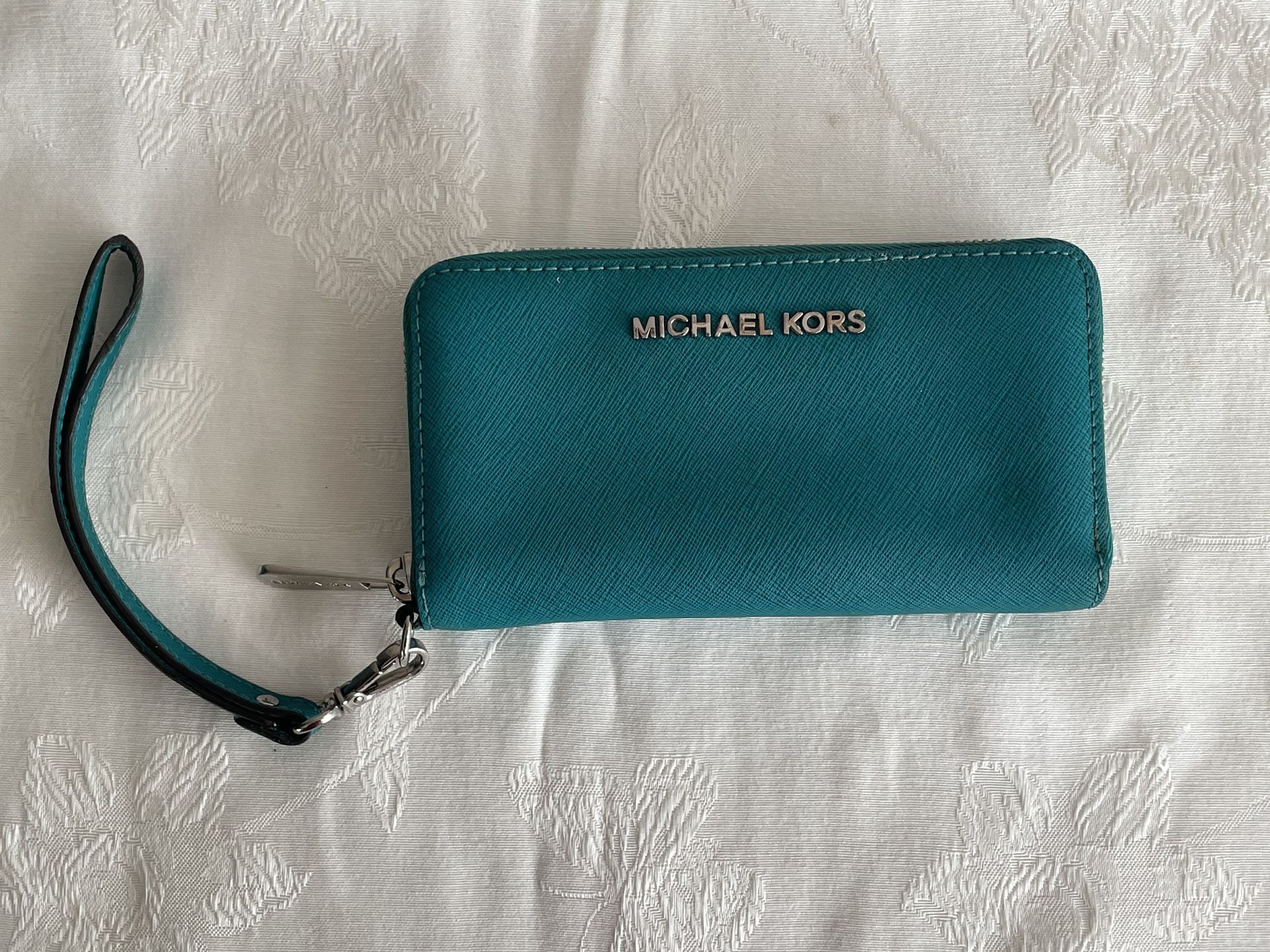 Michael Kors Turquoise, Zip-Around Wallet 