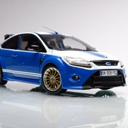 2010 Ford Focus RS, blue , 1:18 diecast model car from Minichamps
