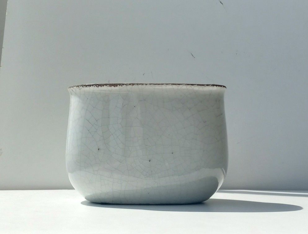 Glazed Ceramic Crackled Oval Plant Planter/ Flower Pot/ Plant Pot Flower Patio Garden