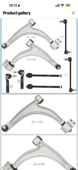 IRONTEK 8pcs Front Lower Control Arm w/Ball Joints Sway Bar End Links Tie Rods Fit for Chevy Malibu 2004-09, for Pontiac G6 2005-10, for Saturn Aura 2