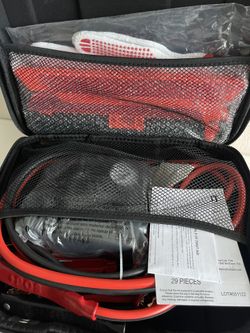 New Bridgestone Emergency Road Kit, Jumpers, Air Pump, Reflector, New