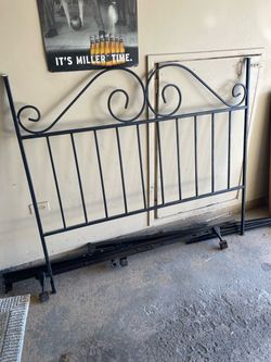 Queen bed frame and head board