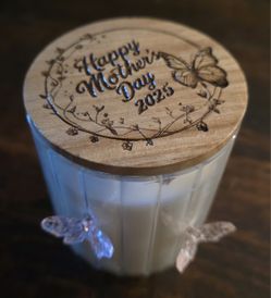 Custom Engraved Mother's Day Candle.