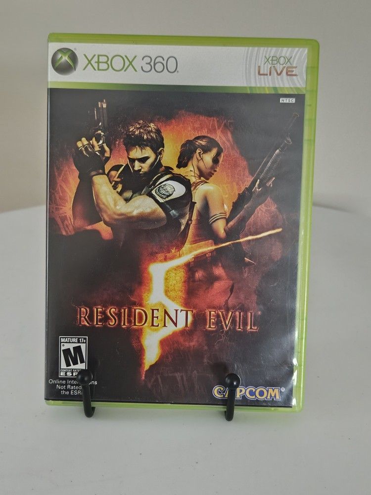 Resident Evil 5 Microsoft Xbox 360 Video Game CIB Complete With Box And Manual