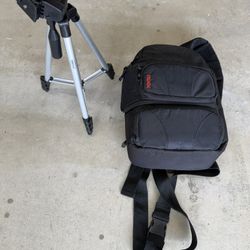 Camera Bag And Tripod 