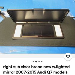 New Audi Q7 Right Sun Visor w/ Lighted Mirror (2007-2015) (contact info removed)9