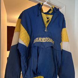 RARE!!! Vintage Mens 90’s Golden State Warriors Starter Pullover Windbreaker (Size M)