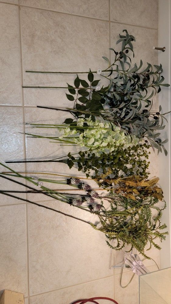 Lot Of Unused  Decorative Fake Flowers 