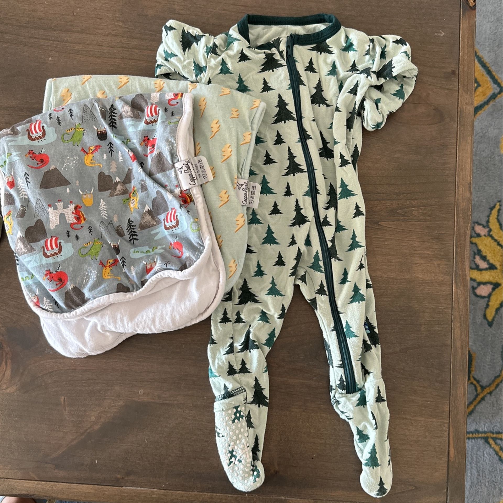 Kickee Onesie And Burp Rags