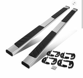 5 Inches Wide Stainless Steel Side Step Nerf Bar Running Boards Compatible with 04-14 Ford F150 Super Cab