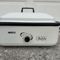 MINT VINTAGE 18 quart Slow Cooker Roaster Oven Bake Steam FULLY FUNCTIONAL electric multipurpose cookware