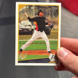 Jesse Chavez Pittsburgh Pirates Topps Baseball Stats Trading Card 2009