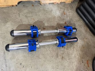Olympic dumbbell handles with clamps