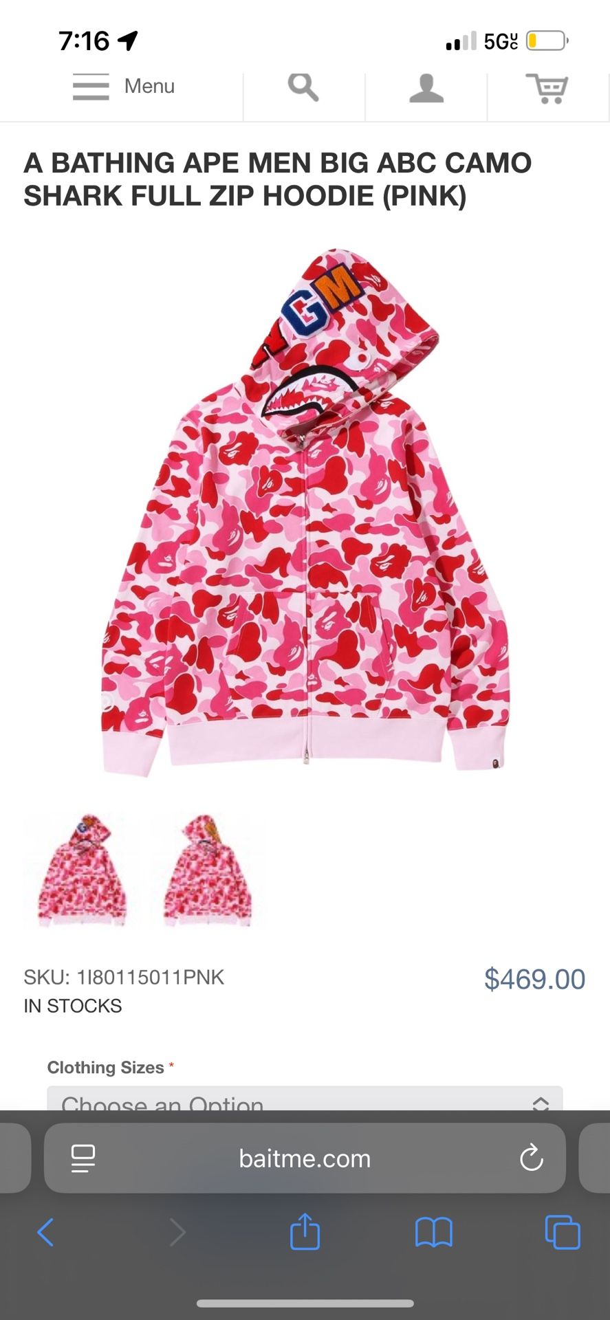 pink bape hoodie trade for ipad