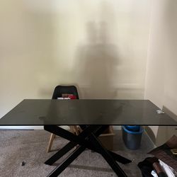 58 Inch Glass Table