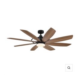 60-Inch Anthony Industrial DC Motor Downrod Mount Reversible Ceiling Fan with Light & Remote Control