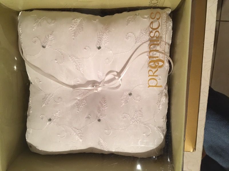Wedding White ring pillow new in box