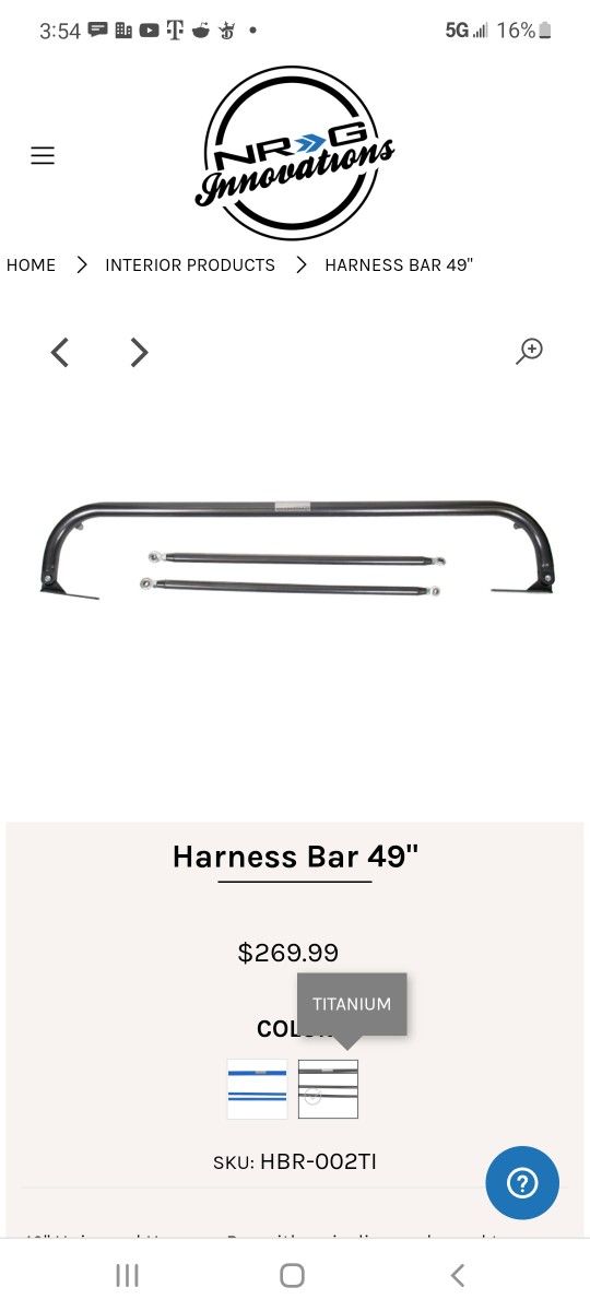 Nrg Harness Bar