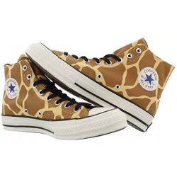New Giraffe Print Converse All-stars, Men’s 9/Women’s 10.5