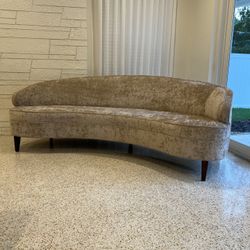 Vera Sofa 90” Curved, Sleek Couch, Mid century Modern 