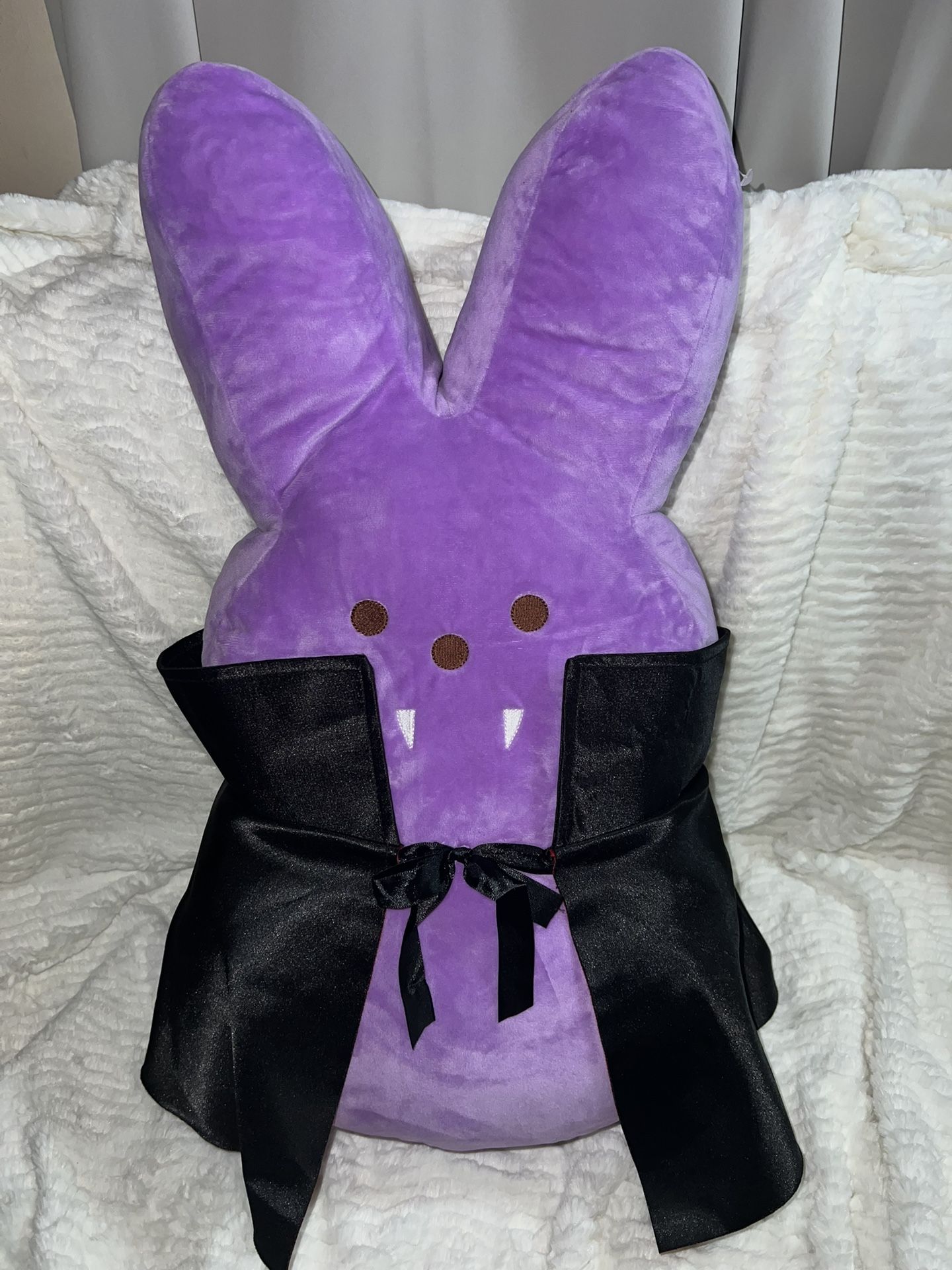 Purple Vampire Bunny Peep with Black Cape