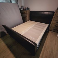 California King Bed Frame & Box Spring (Used)