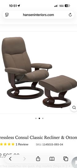 Stressless Recliner With Stool