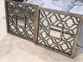 Pair of square mirrors