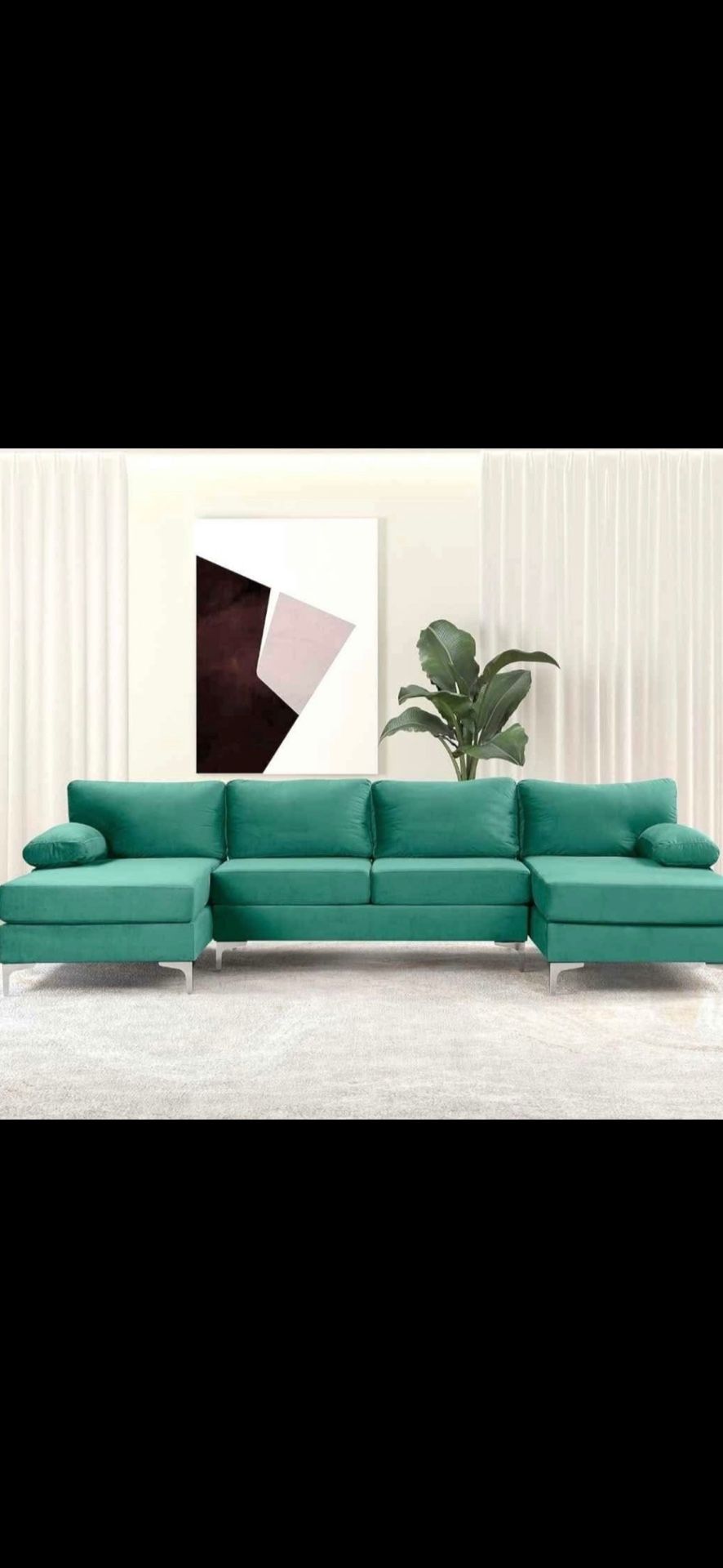Beautiful Green Sectional Sofa 