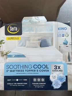 Serta King Size Mattress, Topper